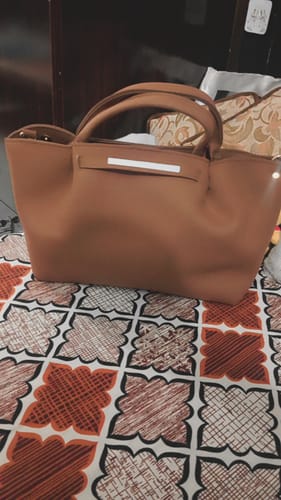Customer photo review of Polene Brown Belle The Tote Bag