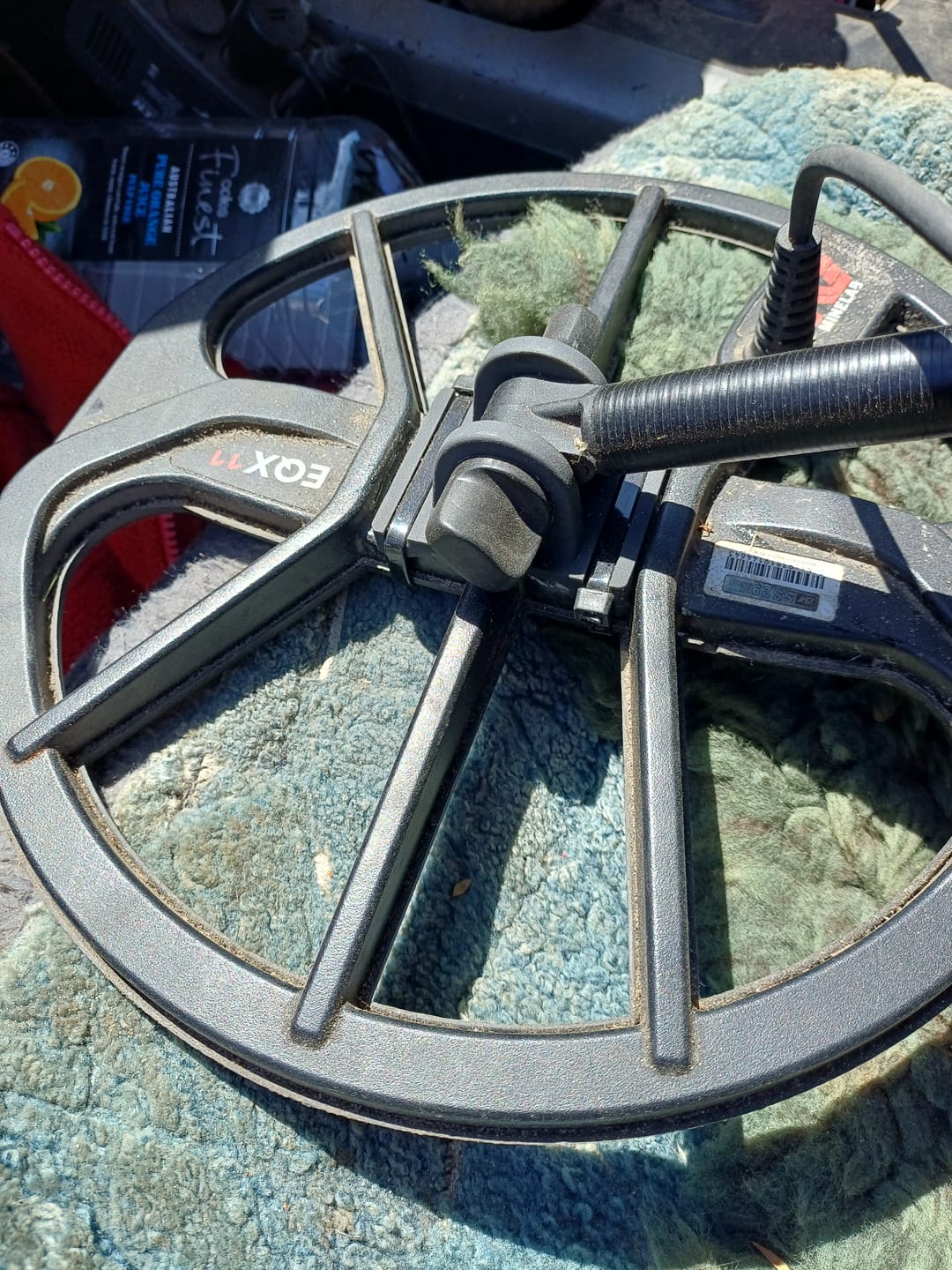 Customer photo review of Coil Stiffener - Ear repair for Minelab equinox 11 inch Coils