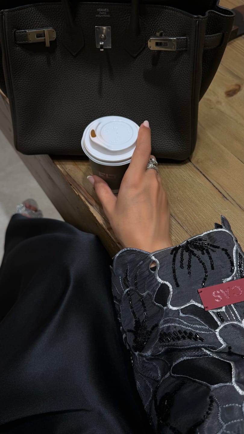 Customer photo review of C 2666-02 Black Silver Beaded Abaya