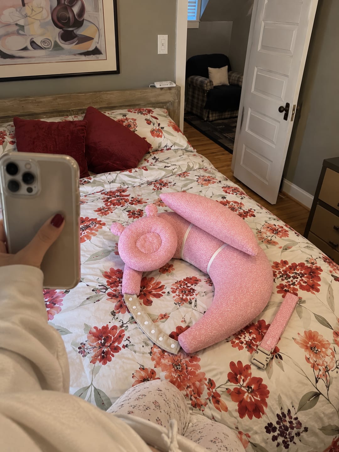 Customer photo review of No-Strain Nursing Pillow for Mom & Baby