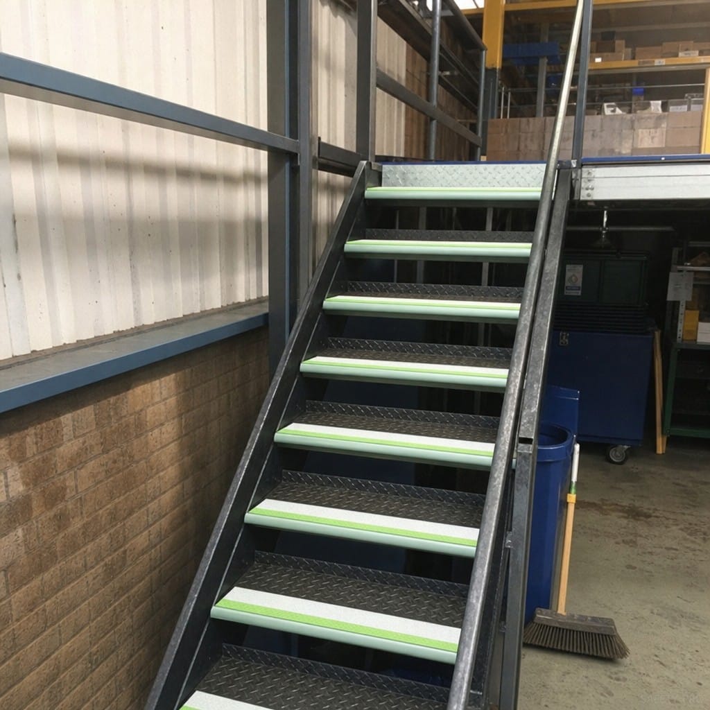 Customer photo review of Anti Slip Stair Nosing 70x40mm Aluminium Indoor Outdoor