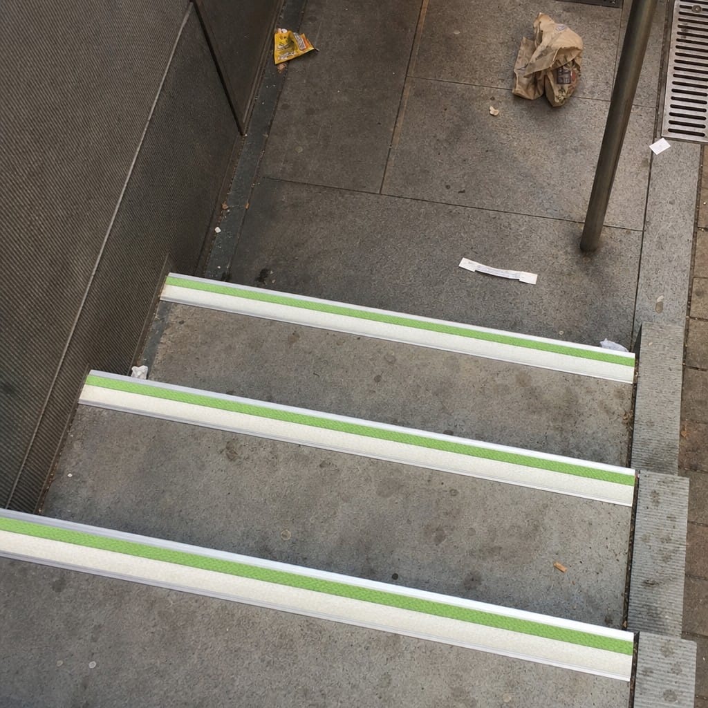Customer photo review of Aluminium Stair Nosing 75x58mm DDA Compliant Indoor Outdoor