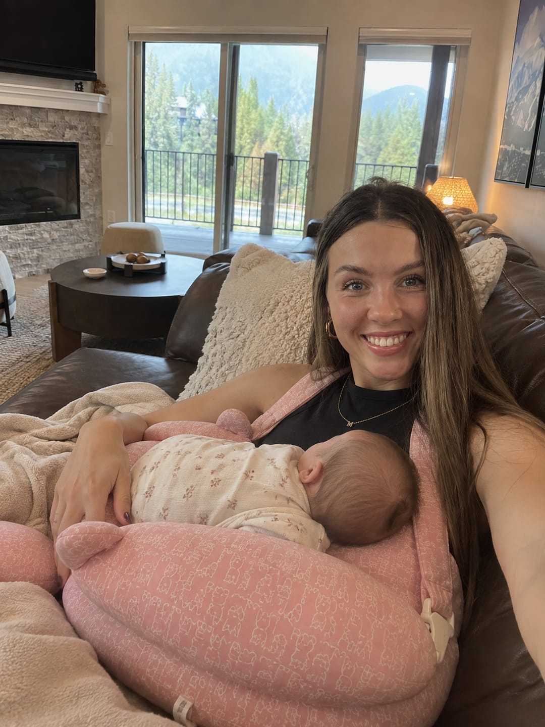 Customer photo review of No-Strain Nursing Pillow for Mom & Baby