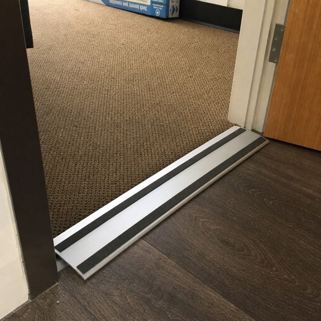 Customer photo review of Anodised Door Threshold 60mm Self Adhesive Matt Silver