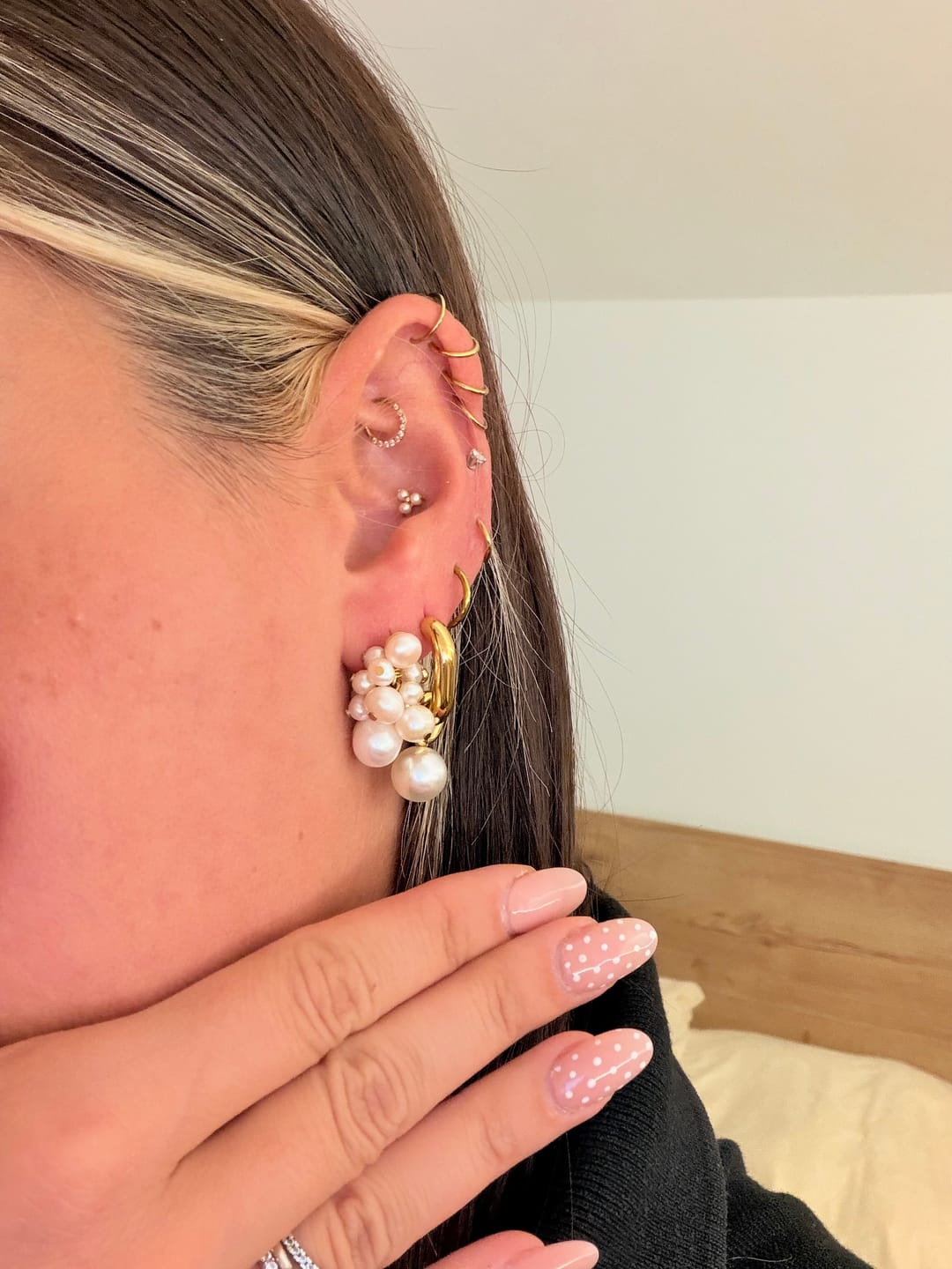 Customer photo review of Orecchini "Via lattea segreta"