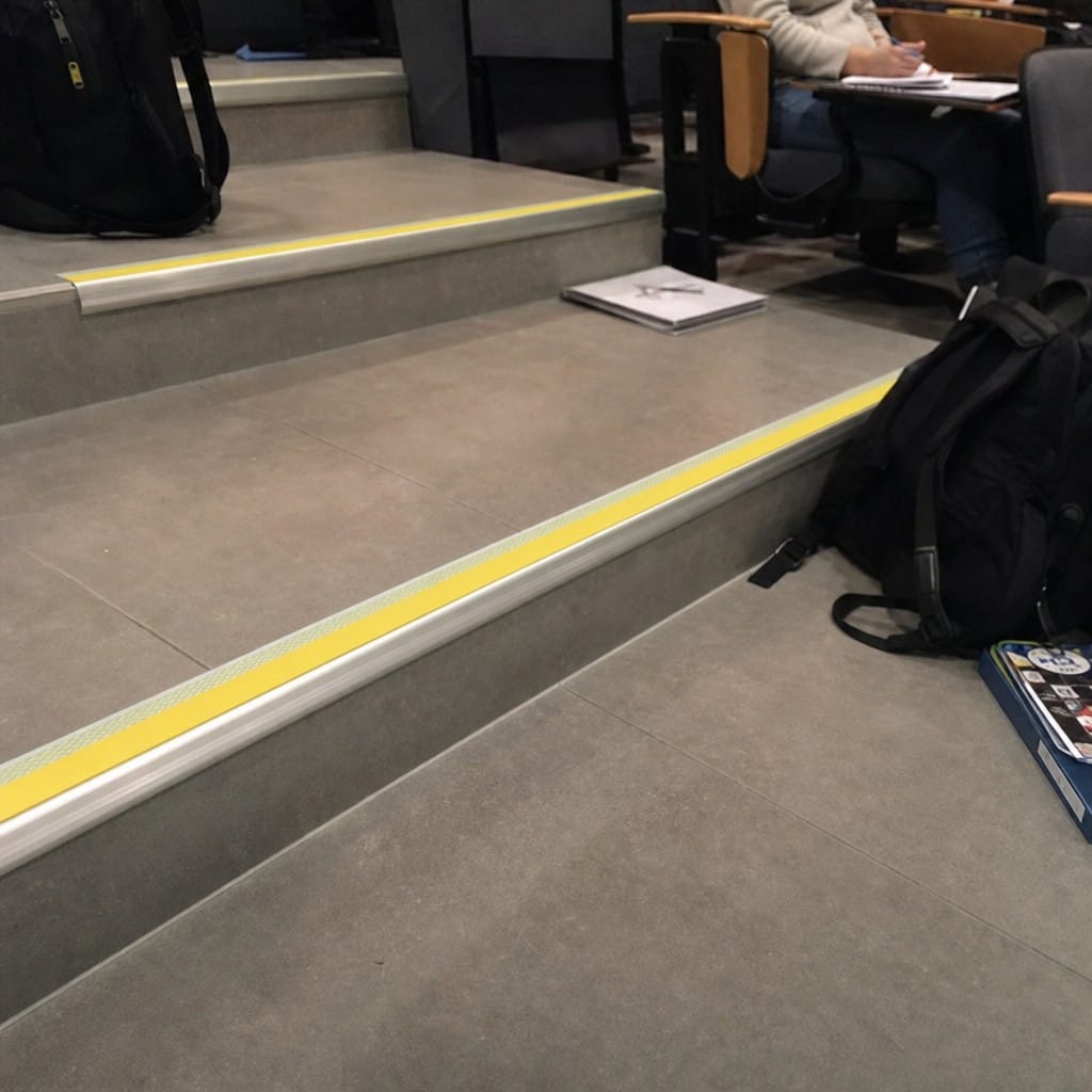 Customer photo review of Aluminium Stair Nosing 70x40mm Bullnose with Photoluminescent Strip
