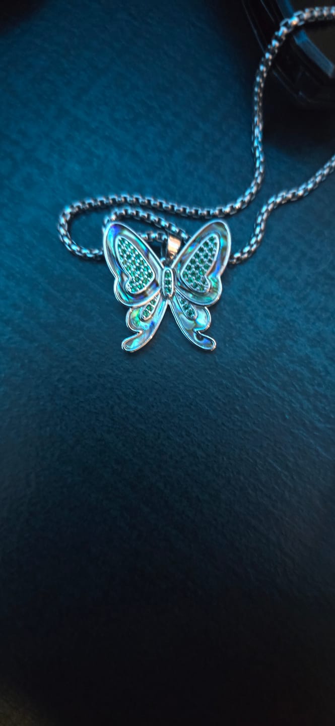 Customer photo review of Butterfly Necklace Preorder