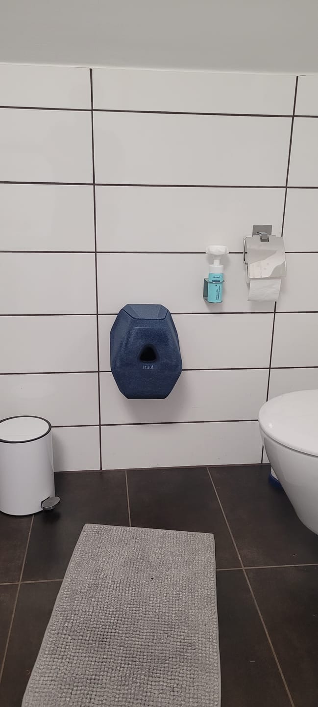 Customer photo review of stuul® Toilet Stool Wall Mount