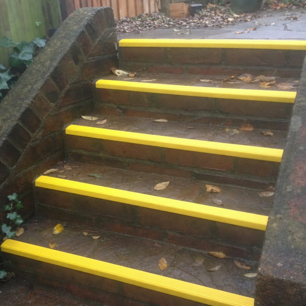 Customer photo review of Self Adhesive PVC Stair Nosing 50mm x 42mm, Anti-Slip for Safe Stairs