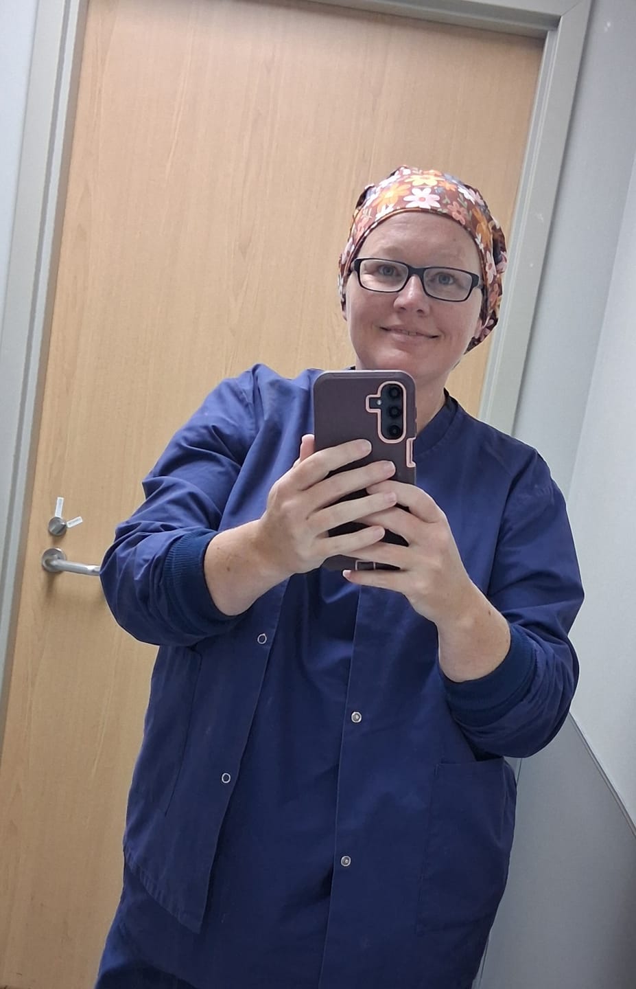 Customer photo review of CloudCaps Scrub Cap | Folklore