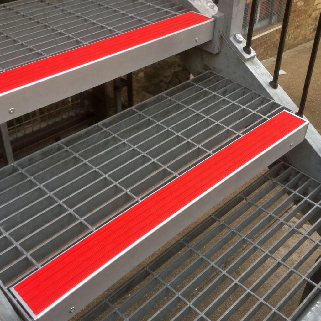 Customer photo review of Aluminium Stair Nosing 66x55mm Raked Back, 1m and 2m Stock Lengths