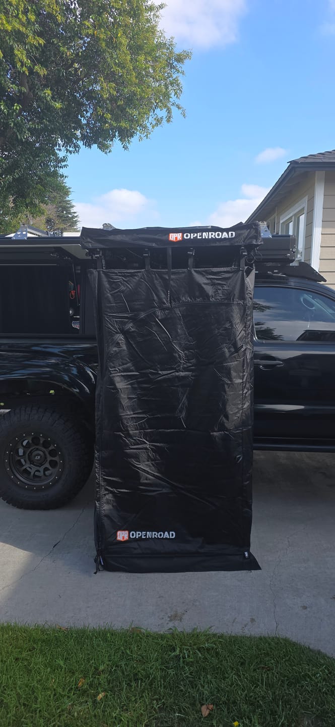 Customer photo review of OPENROAD Quick-Open Overland Shower/Privacy Awning V2