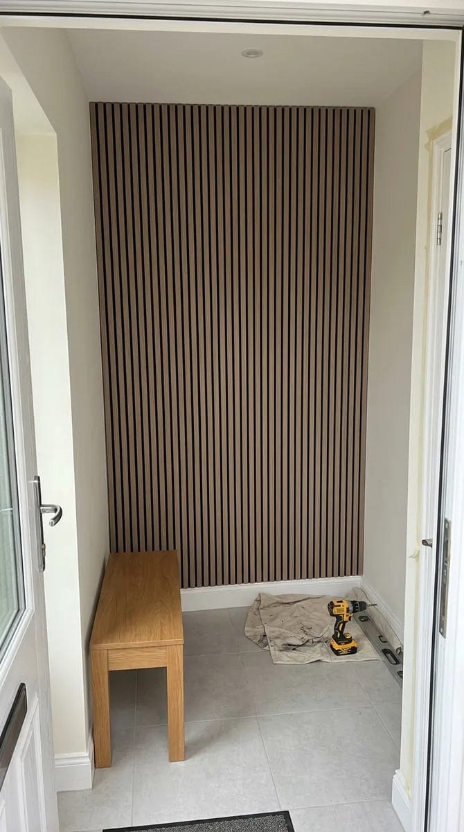 Customer photo review of Panneaux Acoustiques Noyer – 240×60 – 11 mm – Lot de 4