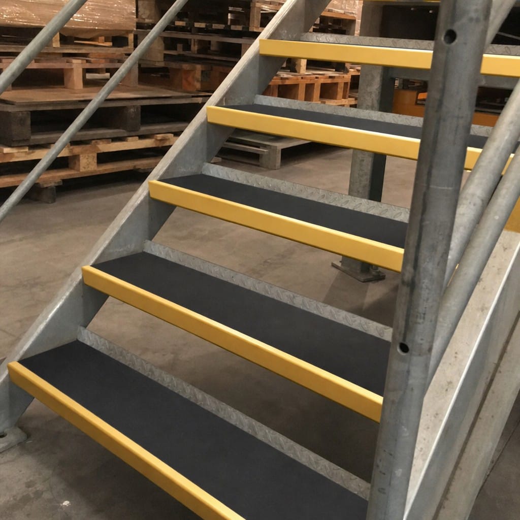 Customer photo review of Aluminium Stair Nosing 3.22m 46mm Tread 25mm Riser Rake Back