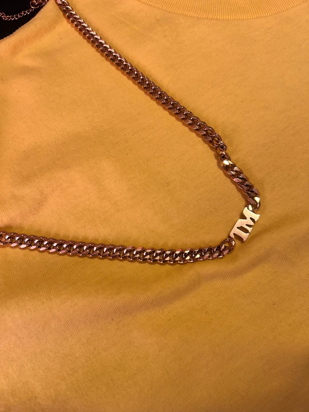 Customer photo review of Initials Choker w/ XL Cuban Chain