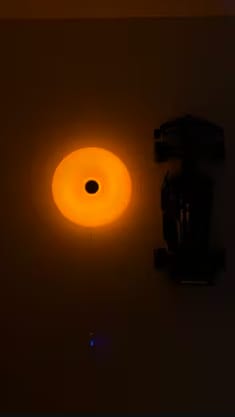 Customer photo review of Bauhaus Style Glass Donut Table Lamp