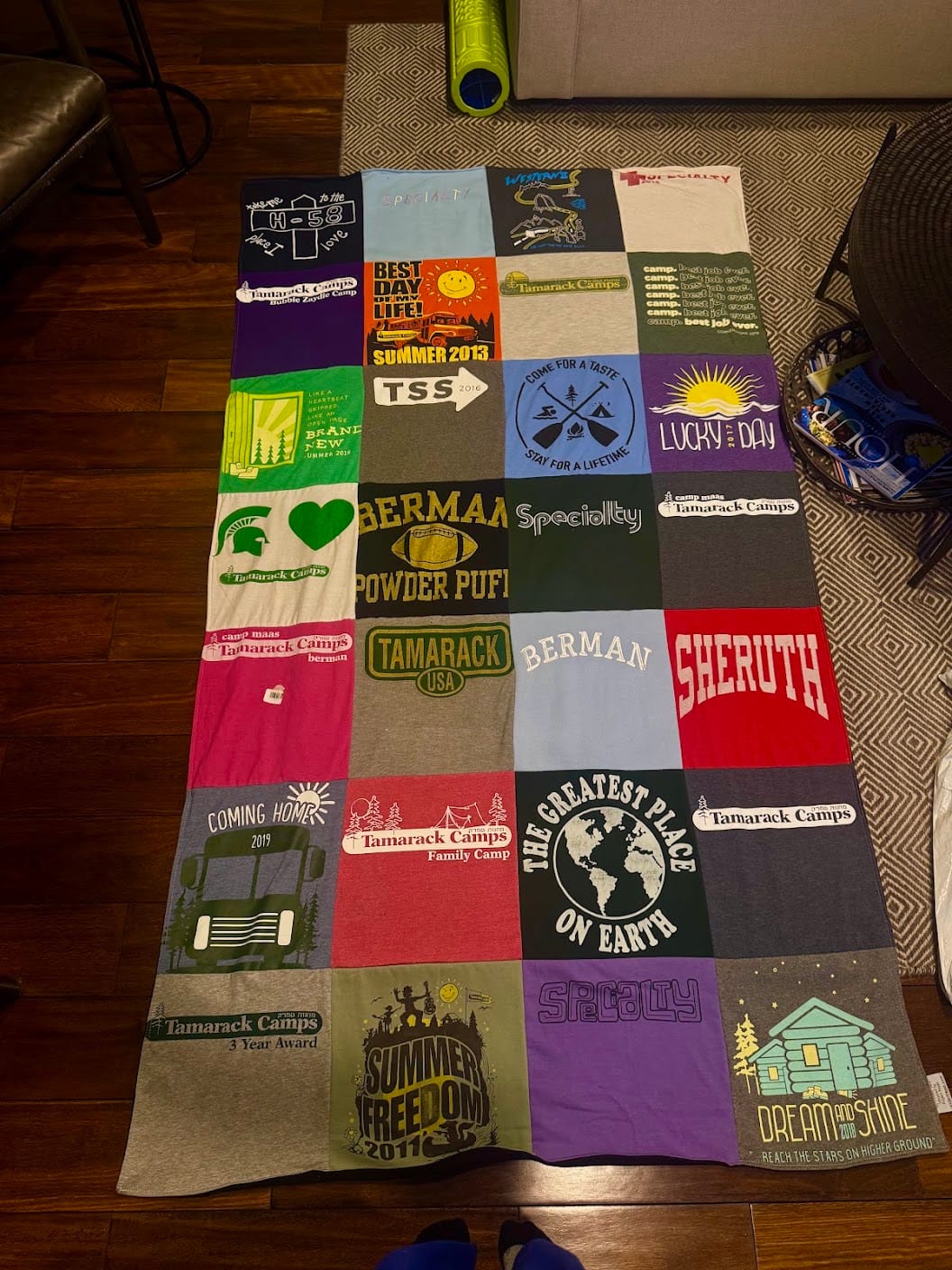 Customer photo review of Project Repat T-Shirt Quilt