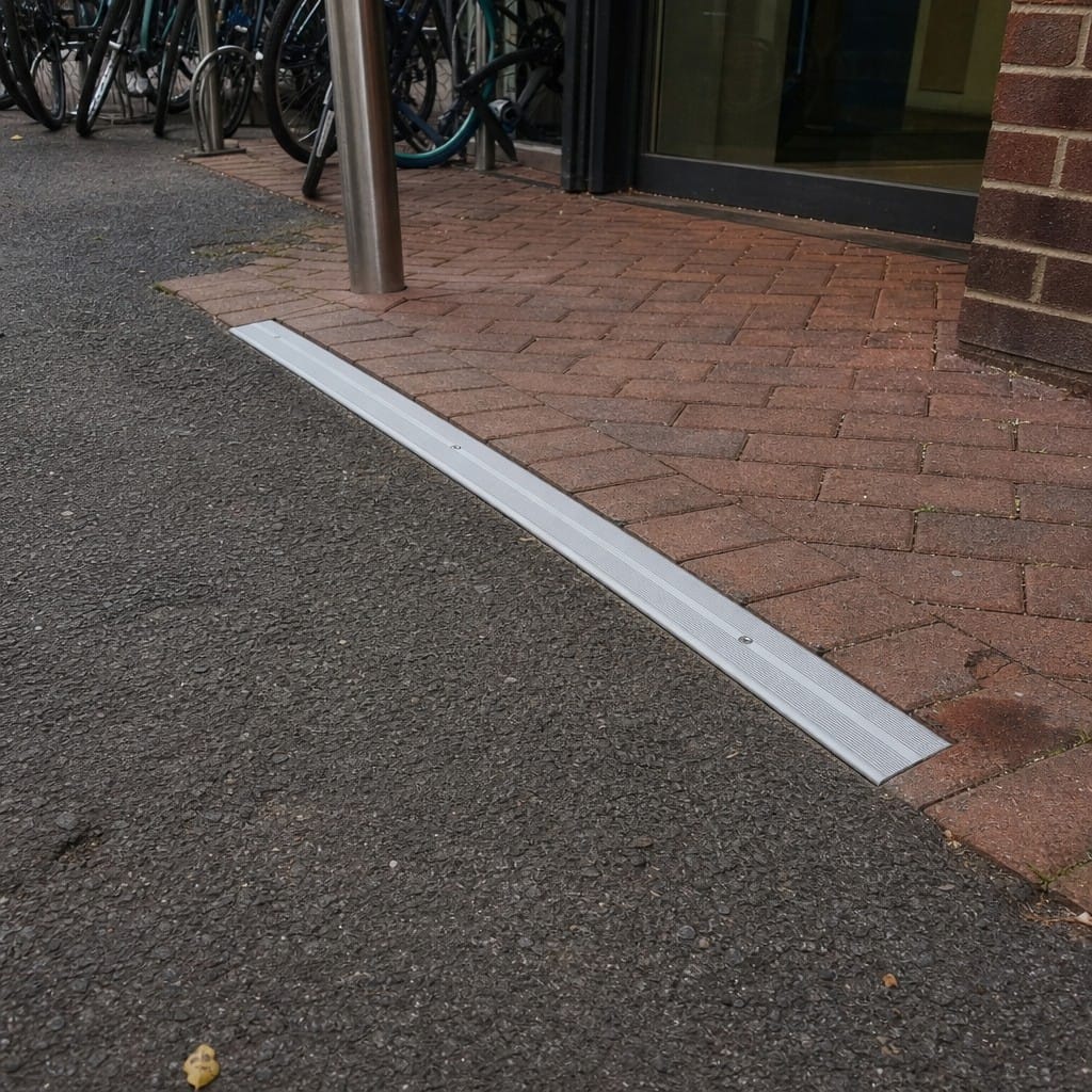 Customer photo review of Aluminium Floor Cover Plate Screw Fit 70-135mm, 6 Widths