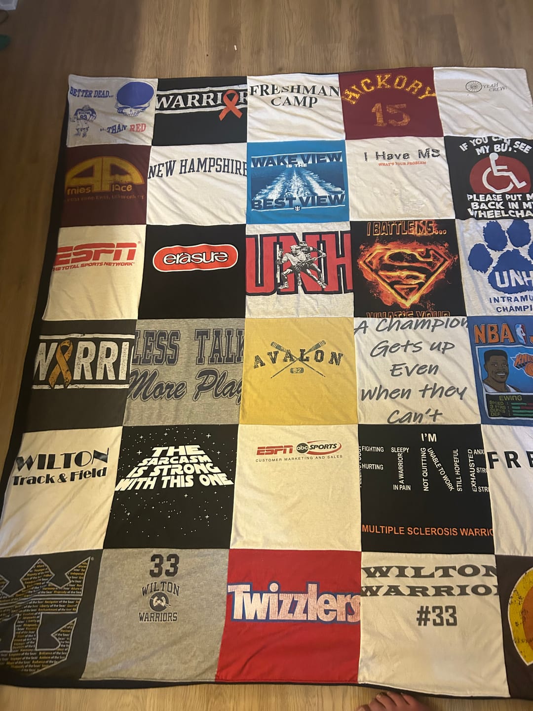 Customer photo review of Project Repat T-Shirt Quilt