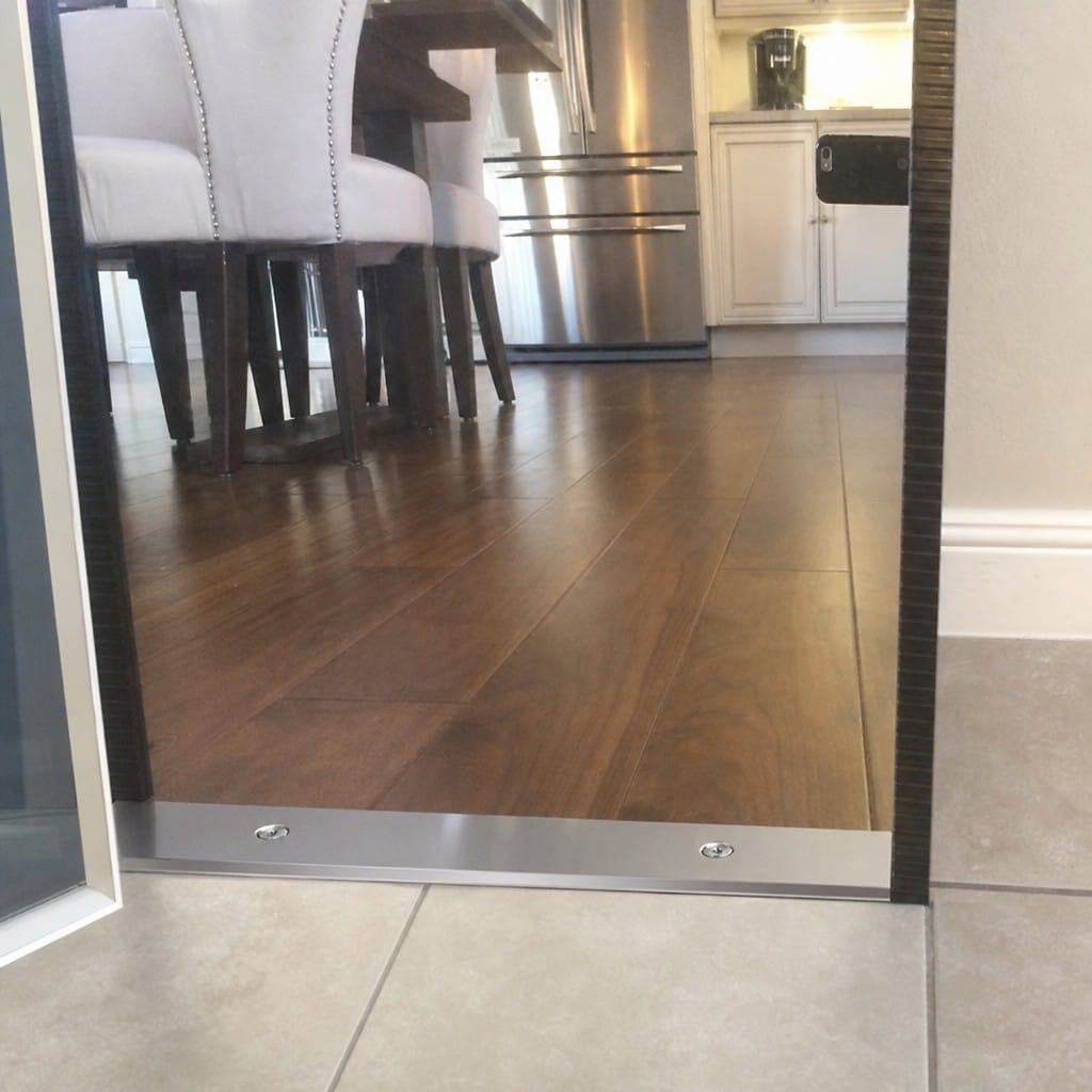 Customer photo review of Aluminium Door Threshold Cover Strip 38mm Screw Fit, 8 Finishes
