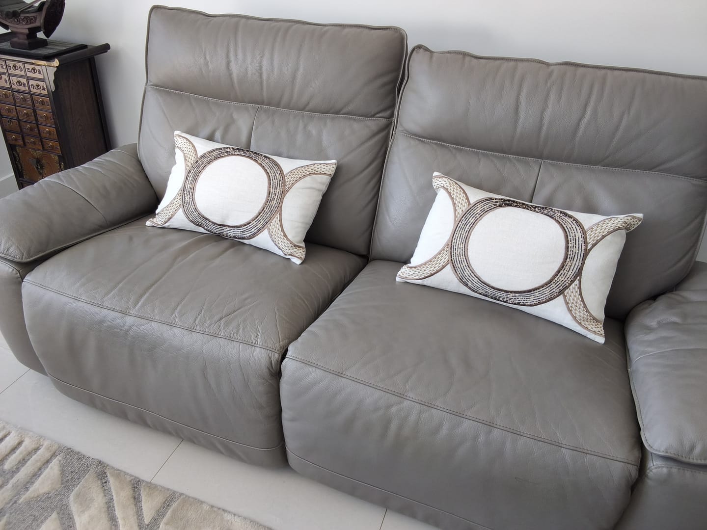 Customer photo review of Inter Coco Beads White Lumbar Cushion 35 x 53cm