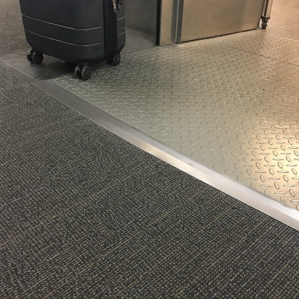 Customer photo review of 35mm Aluminium Z-Profile Carpet Threshold Strip | Carpet Edge Bar