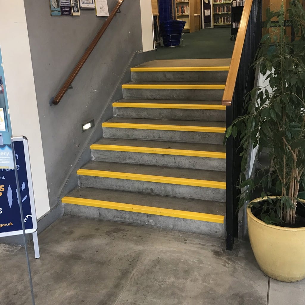 Customer photo review of GRP Anti-Slip Stair Nosing 55×55mm | High-Visibility Yellow | BS7976.2 | DDA