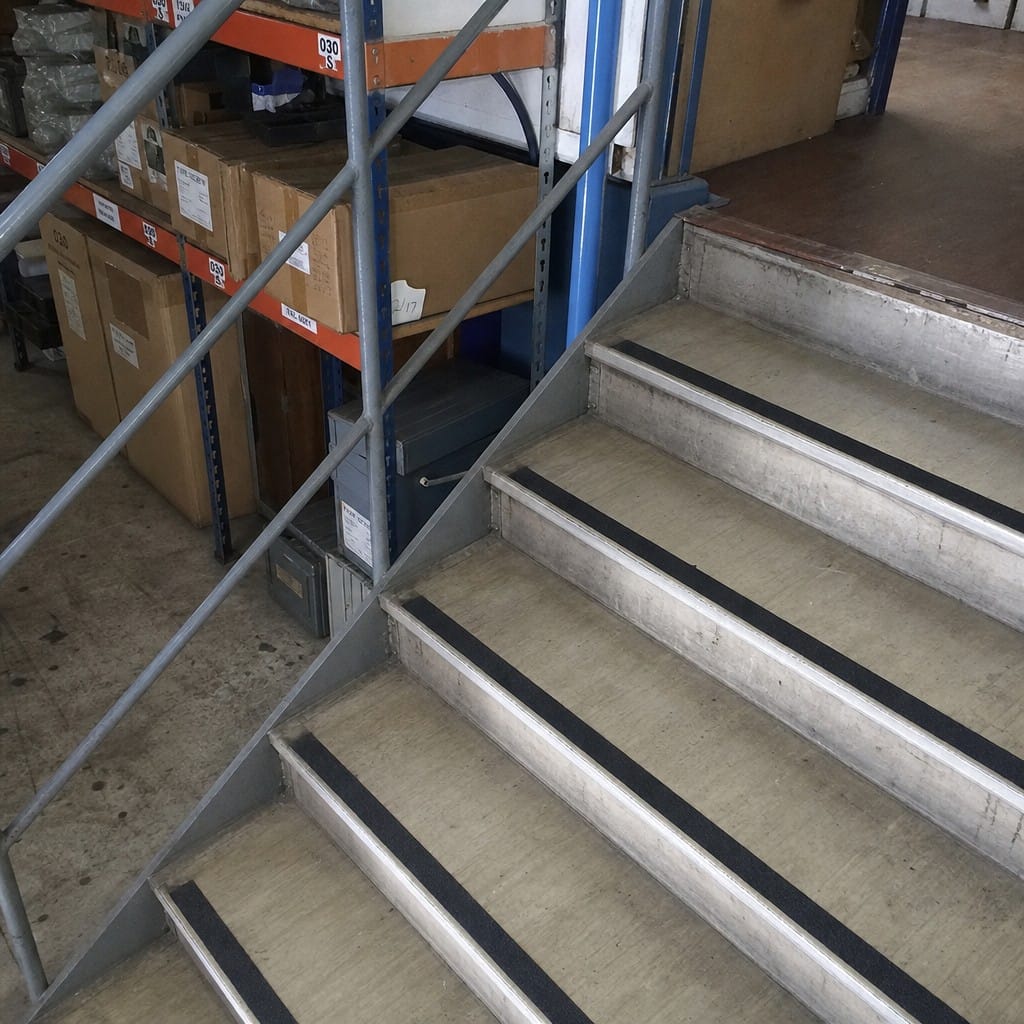 Customer photo review of Self Adhesive Aluminium Oxide Anti-Slip Safety Grip Tape 25mm for Laminate & Tile Floors