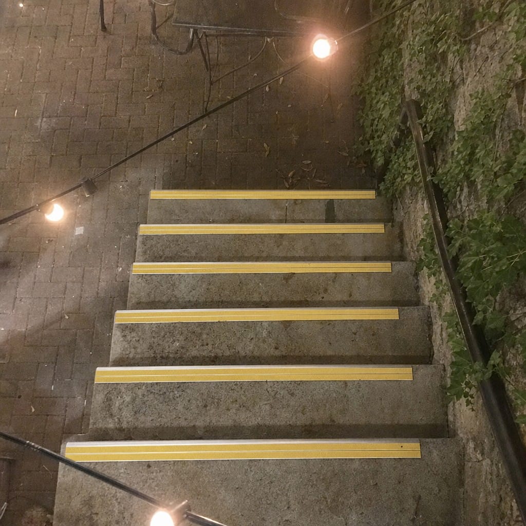 Customer photo review of Anti Slip Stair Nosing 91x35mm Aluminium Double Anti-Slip Insert