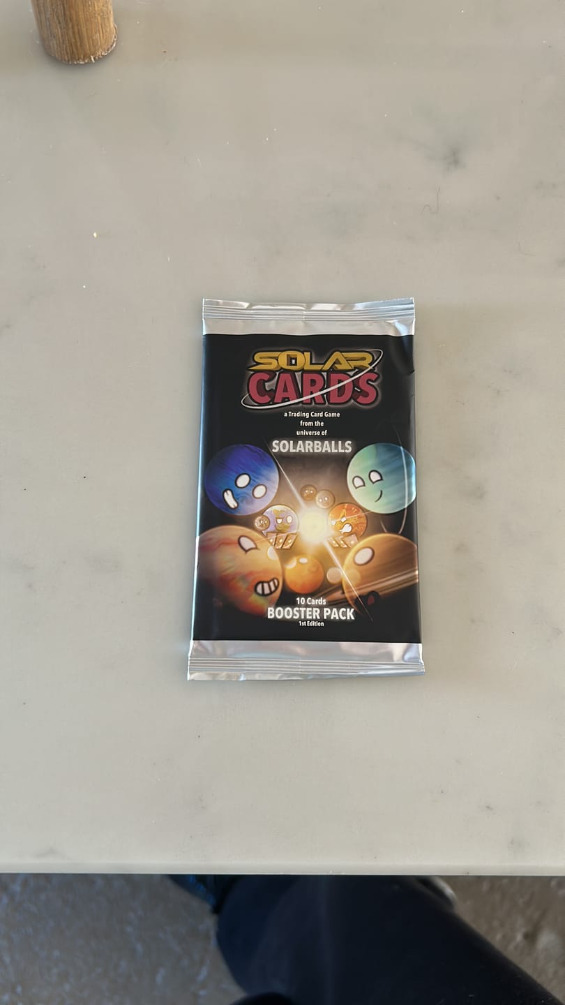 Customer photo review of SolarCards Booster Pack 1st Edition