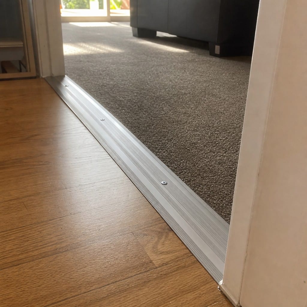 Customer photo review of Screw Fit Aluminium Cover Strip 60mm Wide for Floor Transitions