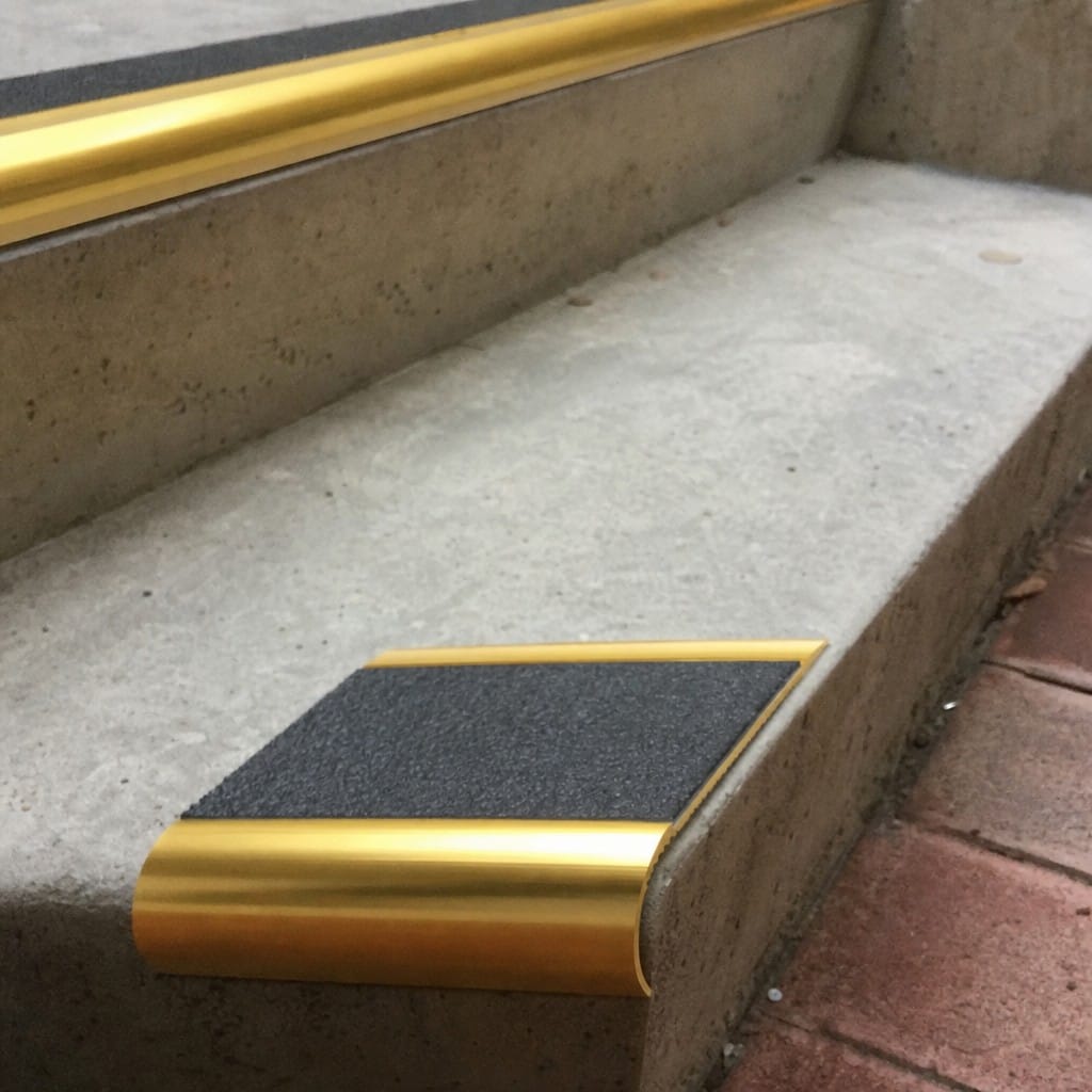 Customer photo review of MorGrip Bullnose Stair Nosing Aluminium Single Channel