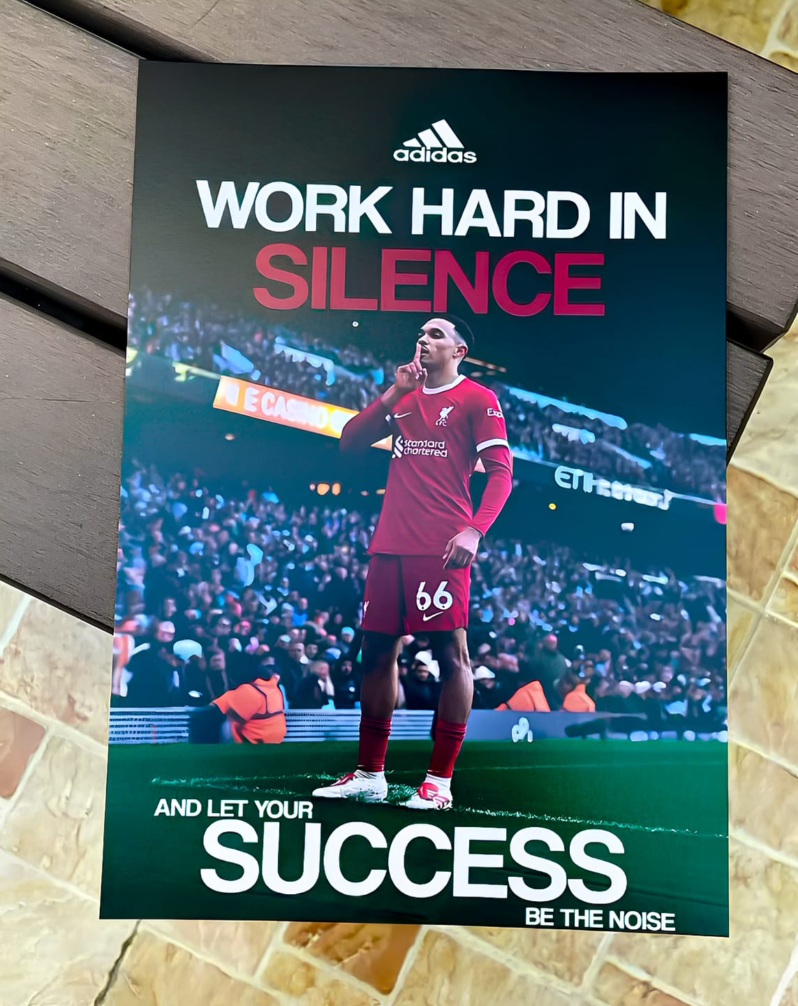 Customer photo review of Trent Alexander-Arnold 'Work Hard' Poster