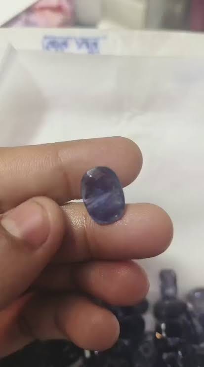 Customer photo review of Natural Iolite Gemstone (Neeli Stone) – Certified & Genuine