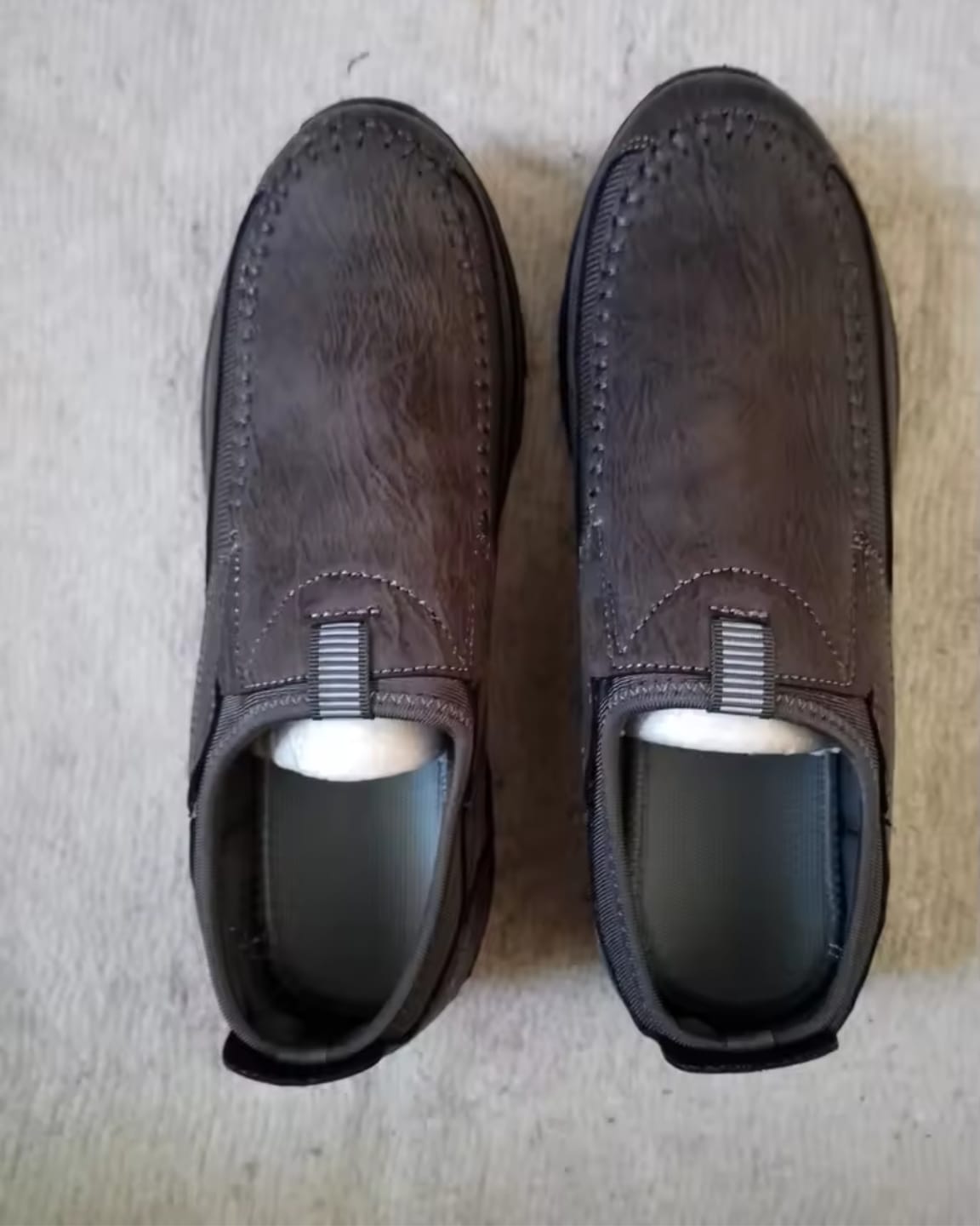 Customer photo review of Men's Slip-On Moc Toe Shoes