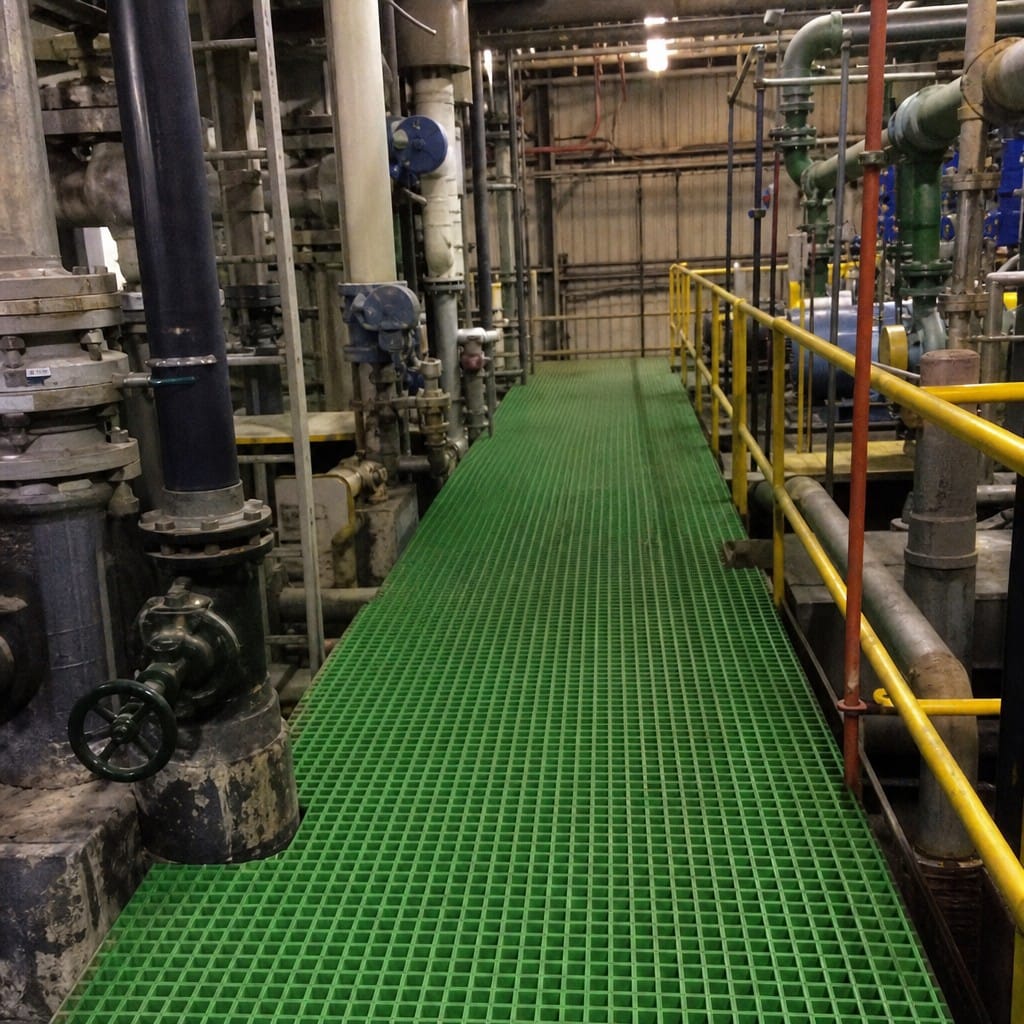 Customer photo review of GRP Grating Panels 38mm – Anti-Slip Fibreglass Floor Grating | Multiple Sizes & Colours