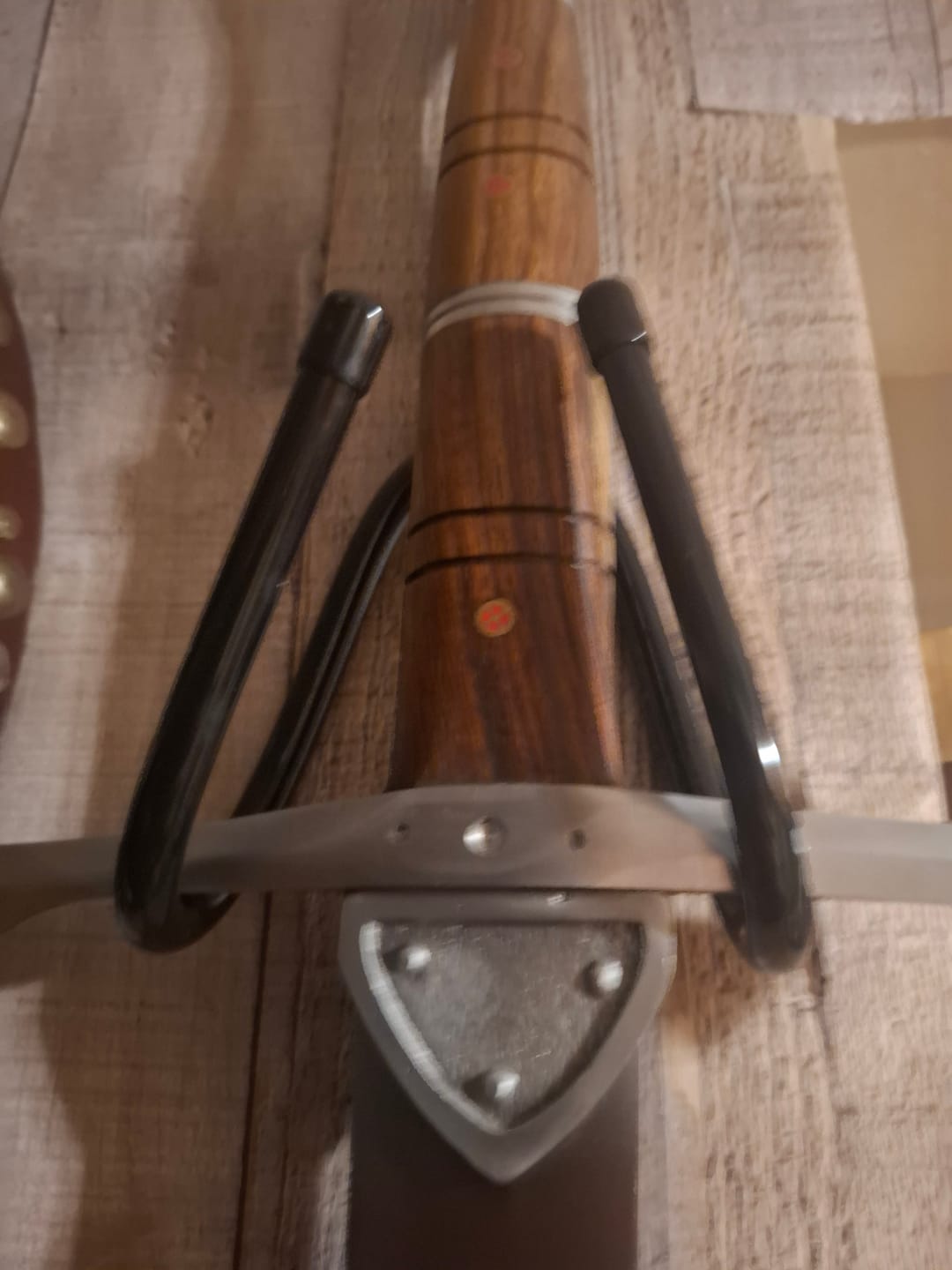 Customer photo review of Blackened Sword Hanger - Trollkors