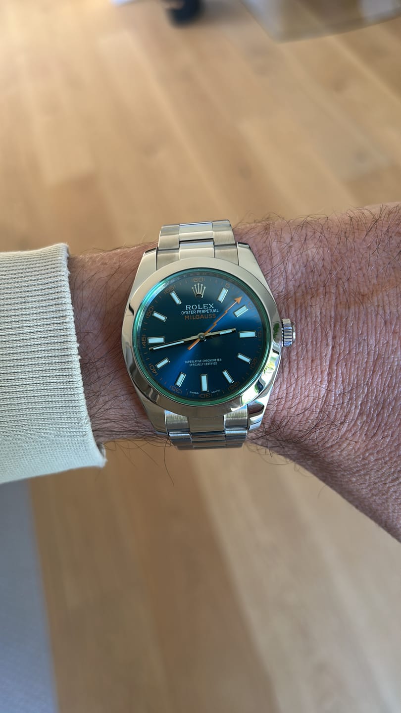 Customer photo review of Rolex Milgauss 116400GV - Full-Set - 2014