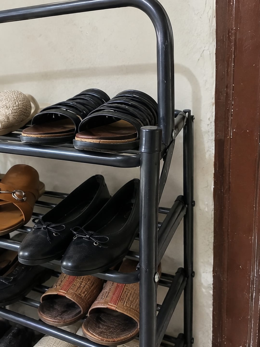Customer photo review of Premium Foldable Metal Shoe Rack By Dover Dream