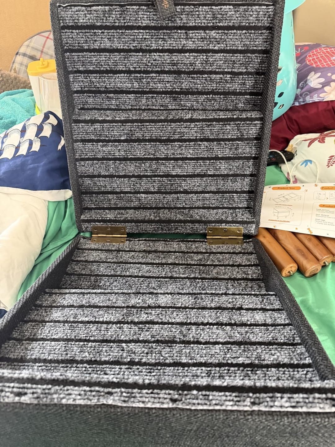 Customer photo review of 2-in-1 Foldable Dog Stairs Ramp for Bed and Couch