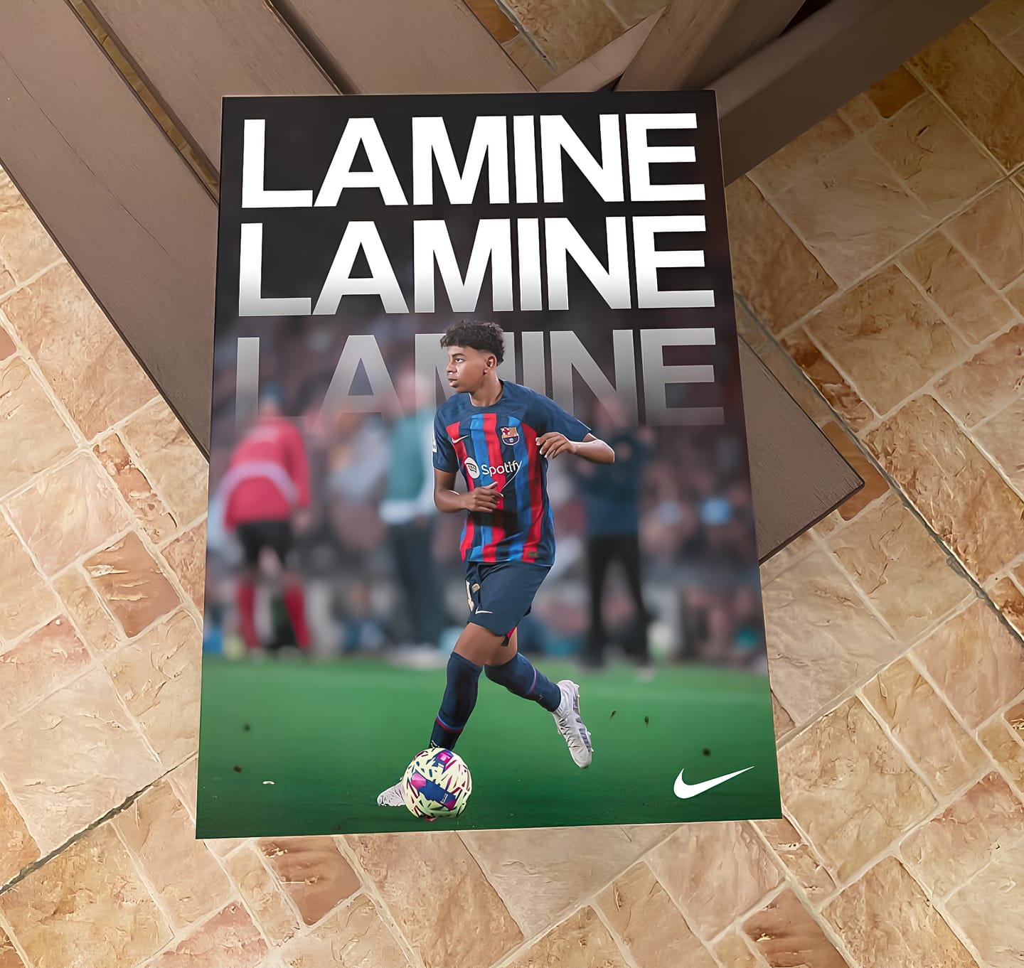 Customer photo review of Lamine Yamal 'Teenage Kicks' Poster