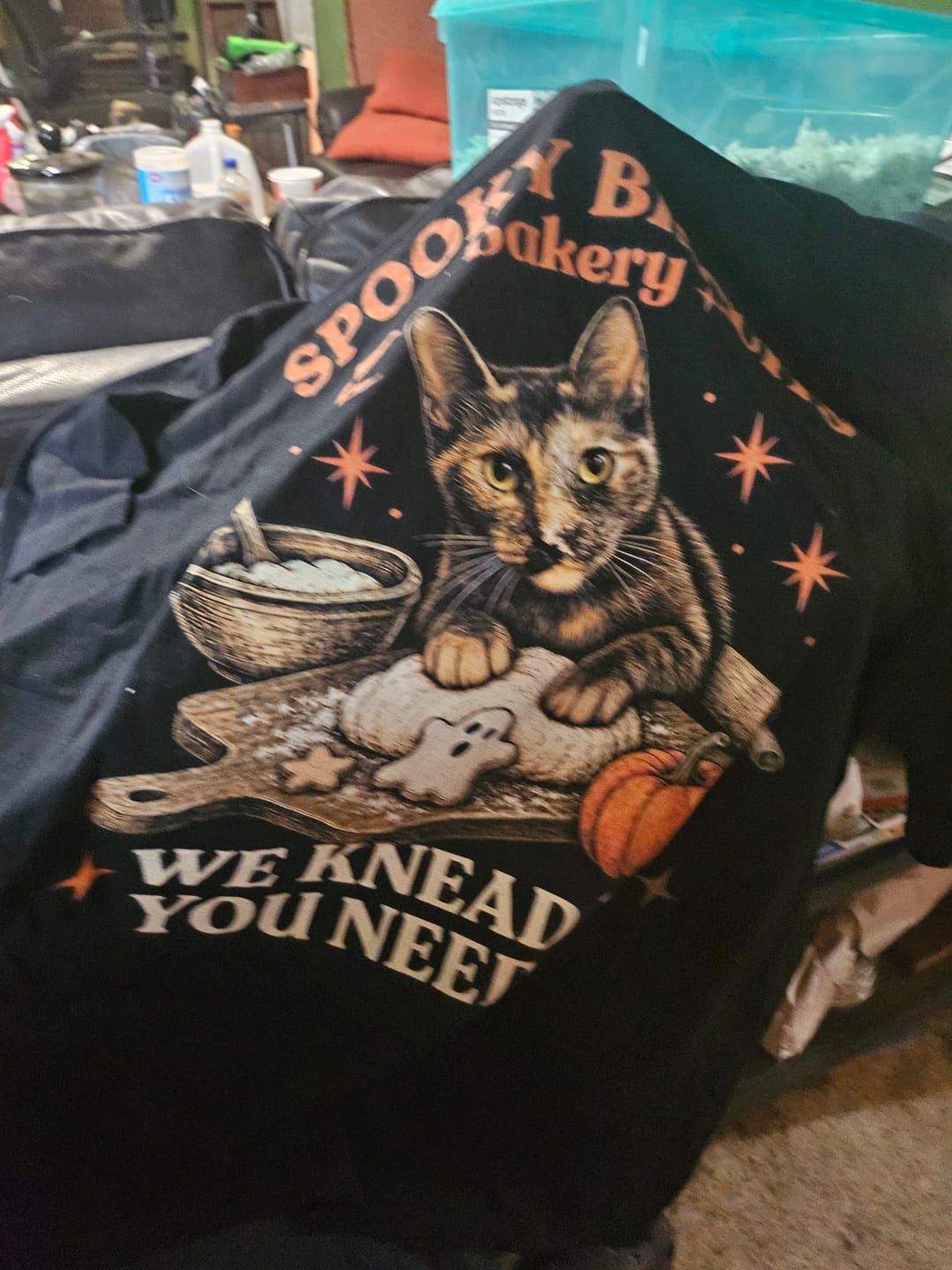Customer photo review of Spooky Halloween Custom Pet T-shirt