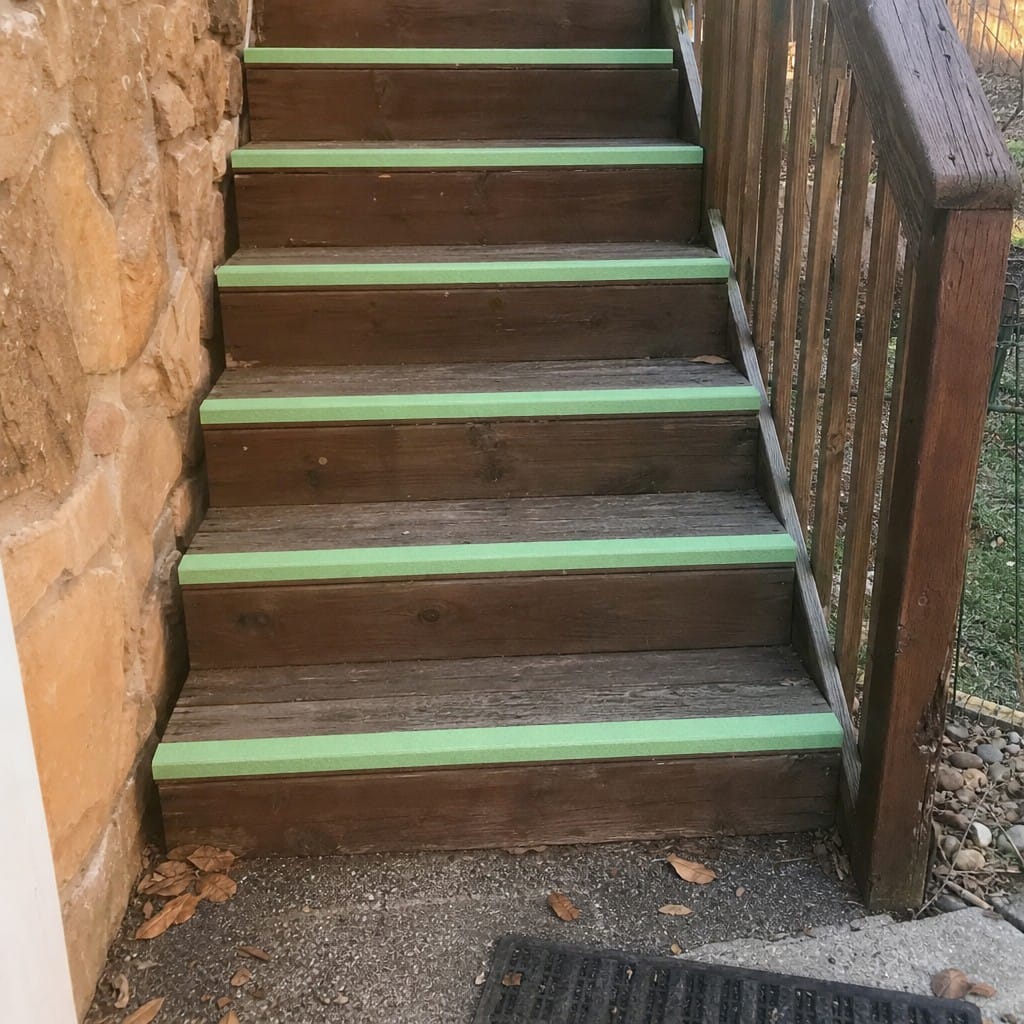 Customer photo review of Photoluminescent Glow-in-the-Dark Anti-Slip Tape | 50mm × 18.3m | BS 5499 | Emergency Exit