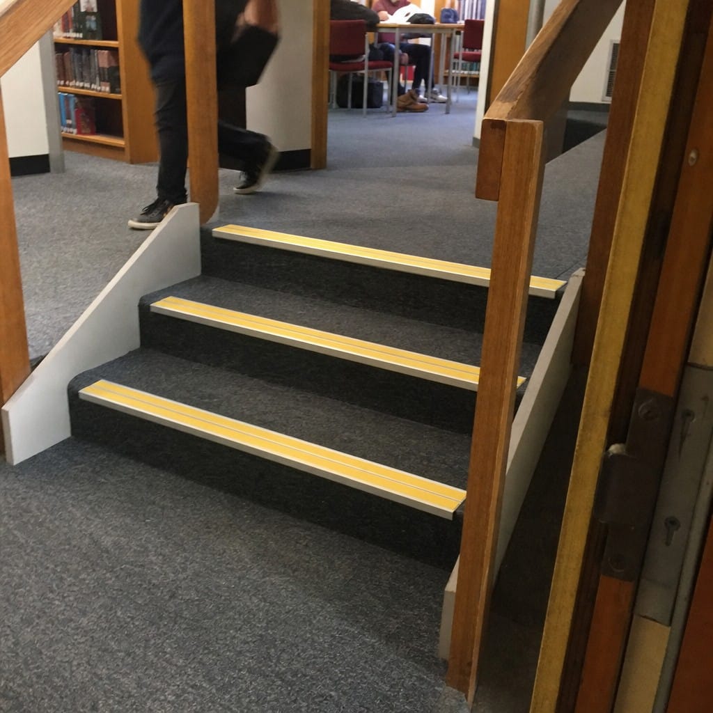 Customer photo review of Aluminium Stair Nosing 100x39mm Bullnose Heavy Duty Twin Insert