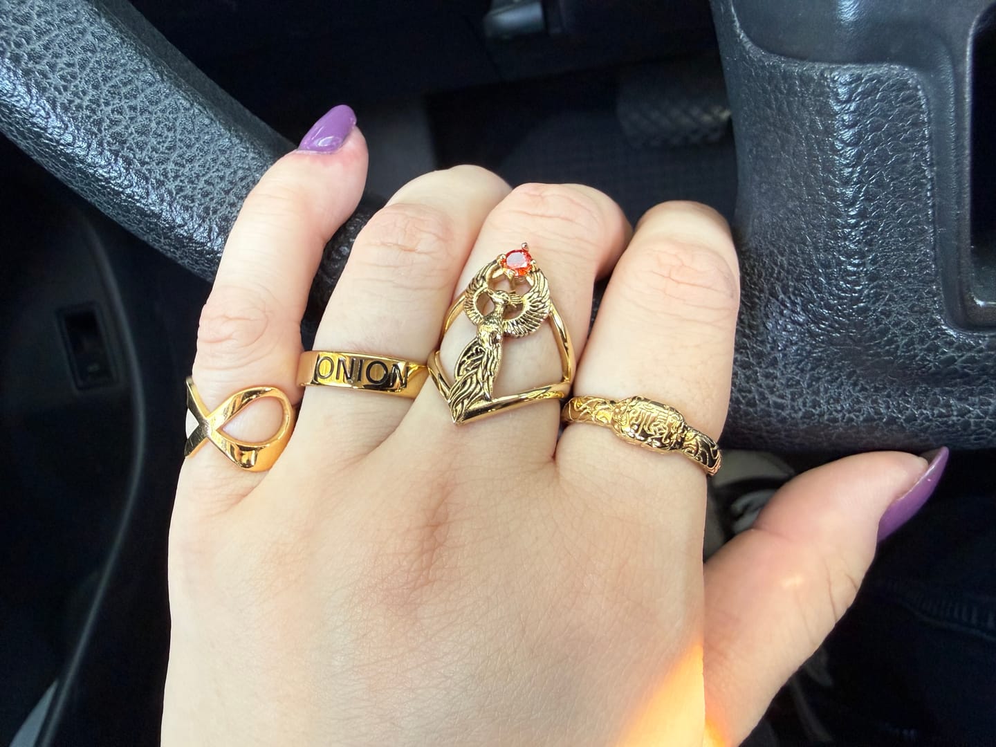 Customer photo review of Plum Blossom Happiness Band Ring