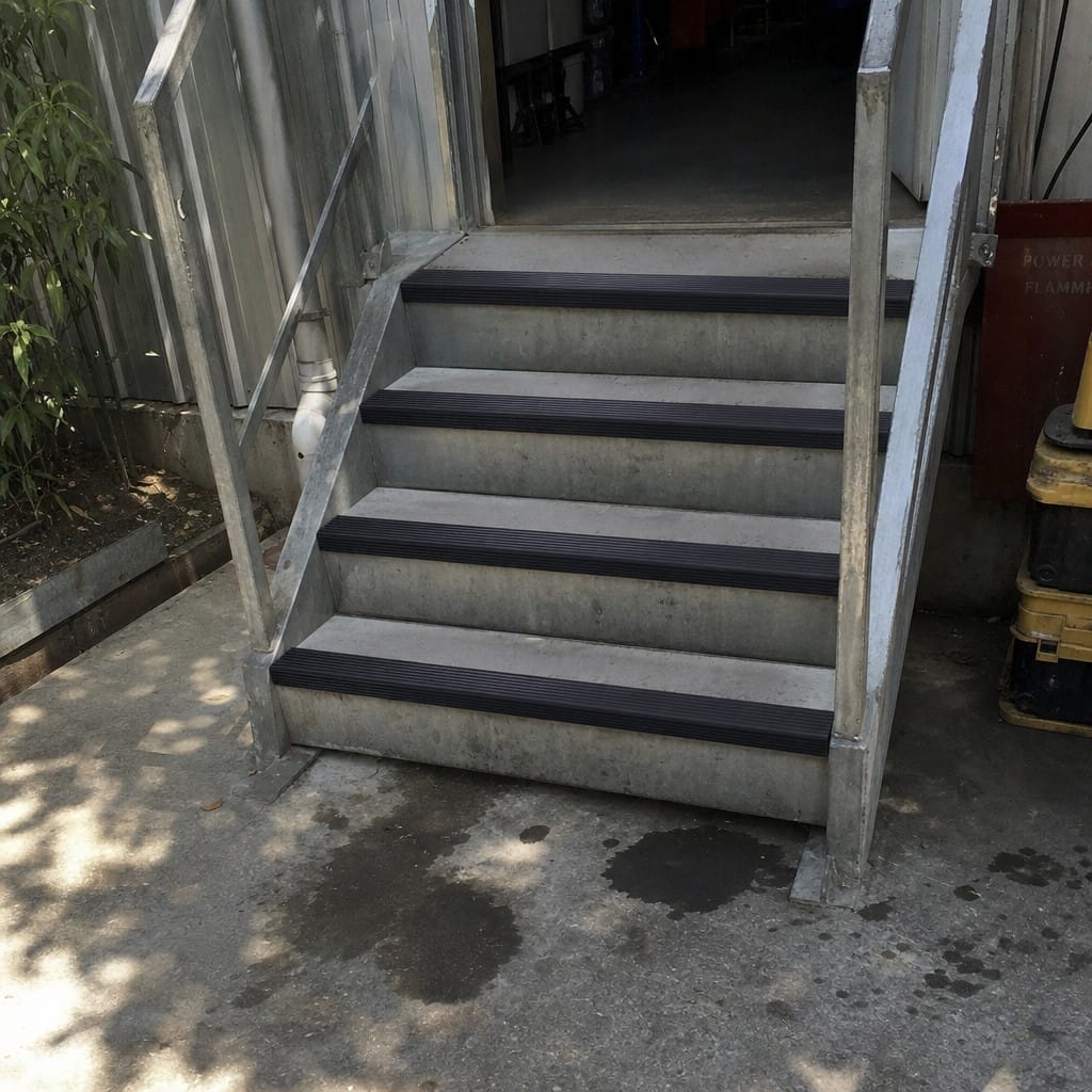 Customer photo review of Anti-Slip Stair Nosing Edge Trim – 50 x 25mm Self-Adhesive L-Shape PVC Stair Edge Protector for Indoor & Outdoor Steps