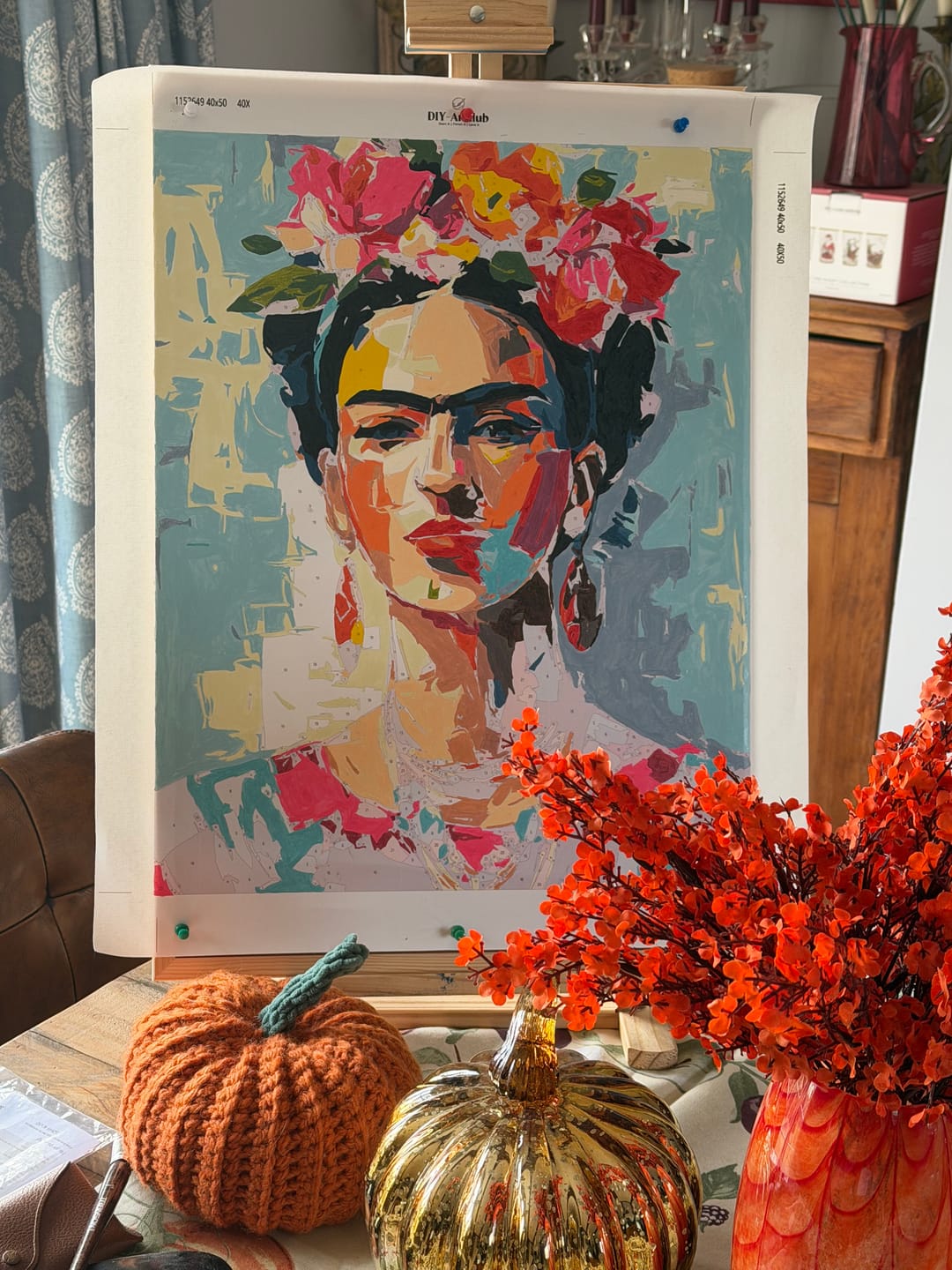 Customer photo review of Expressive Frida | Paint by Number