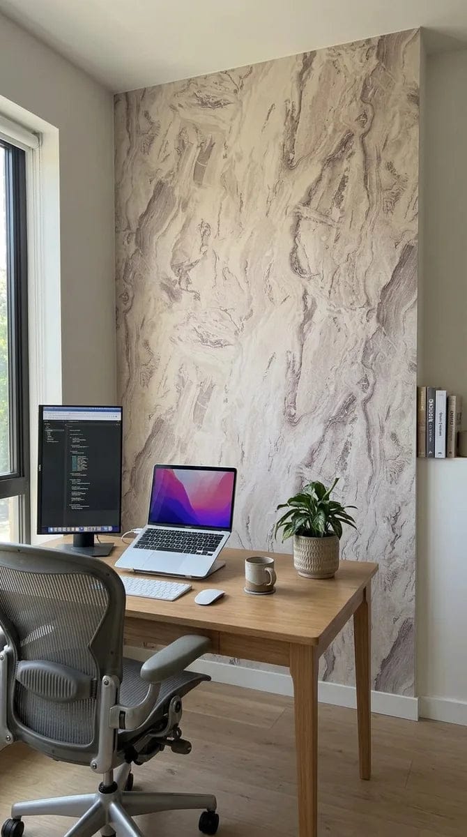 Customer photo review of Panneau PVC - Effet Pierre Gris - 250 x 120 cm – 100% Imperméable - 15 ans Garantie