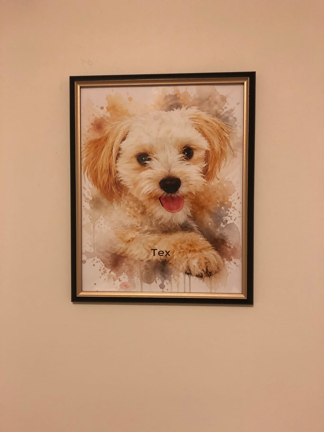 Customer photo review of Personalised Poster - Watercolour Realistic Portrait