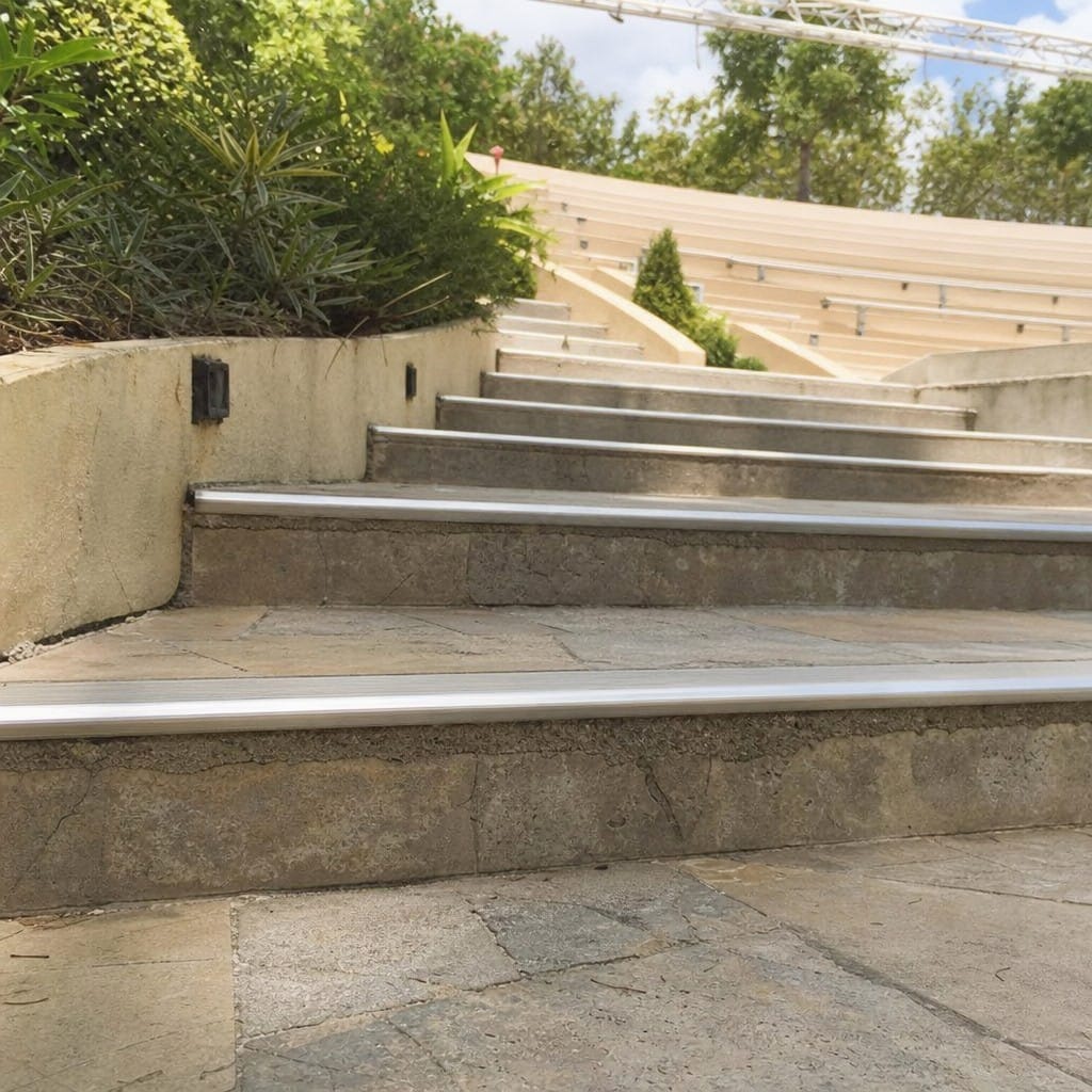Customer photo review of Aluminium Stair Nosing 19.5 x 3mm Rounded Edge Trim for 3mm LVT
